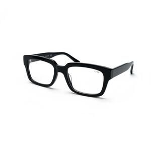 Unisex Reading Glasses +2.00 – Black– Square Frame